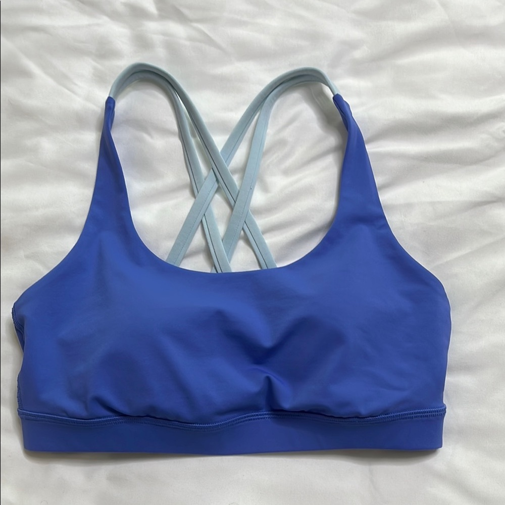 Lululemon Blue Sports Bra Racerback Design